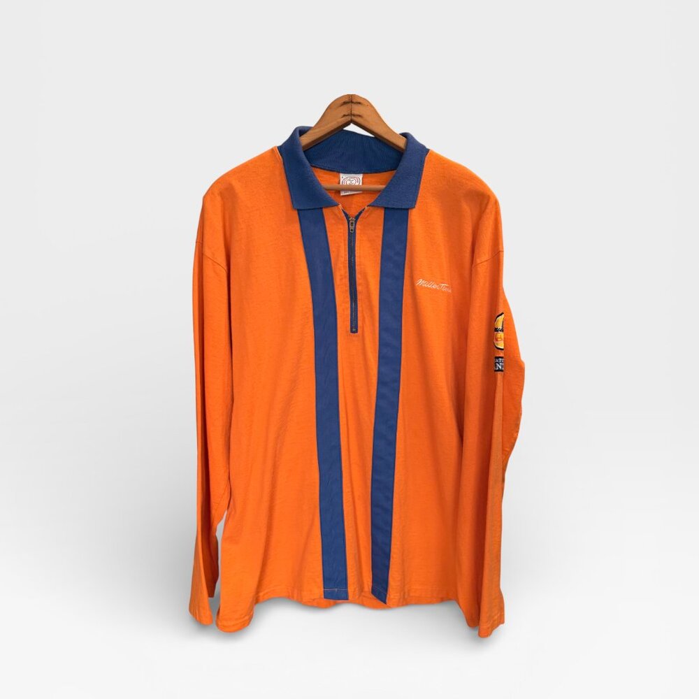 Rare Vintage 90s Miller Time Scratch N' Sniff Fantasies Promo Zip-Up Long-Sleeve